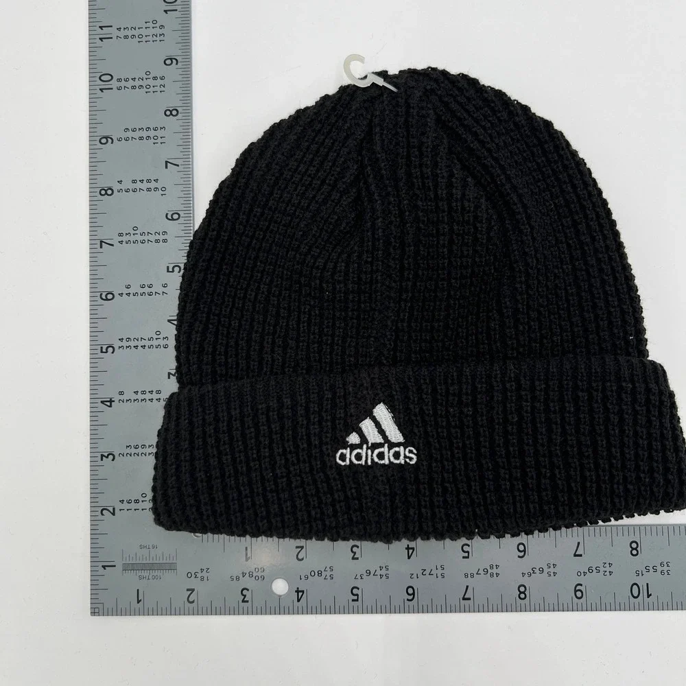 Adidas LA Kings NHL Beanie Hat Black Ribbed Knit Authentic Headwear One Size